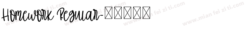Homework Regular字体转换